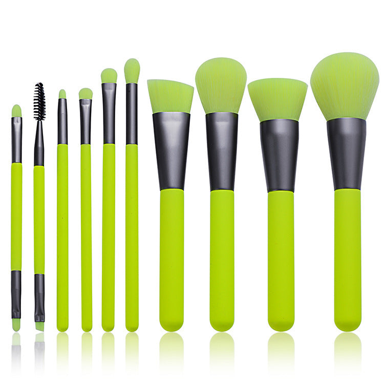 10Pcs Professional Makeup Neon Brushes