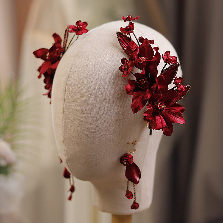 Bridal Headdress Handmade Twisted Flower Hairpin