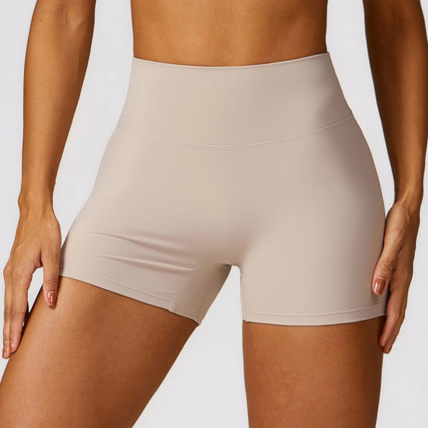 High Waist Yoga Shorts Belly Contracting Peach Hip Lifting Sport Shorts