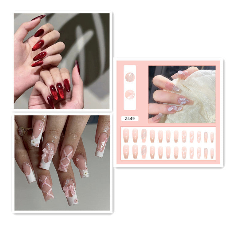 Cat's Eye Nail Patch Red Solid Color